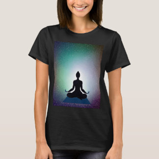Yoga Girl Female Sun Salutation Meditation Chakra  T-Shirt