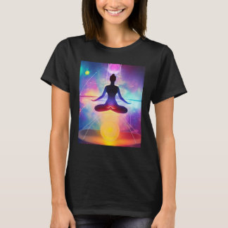 Yoga Girl Female Sun Salutation Meditation Chakra T-Shirt