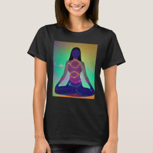 Yoga Girl Female Sun Salutation Meditation Chakra T-Shirt