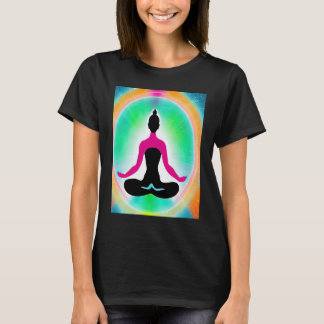 Yoga Girl Female Sun Salutation Meditation Chakra  T-Shirt