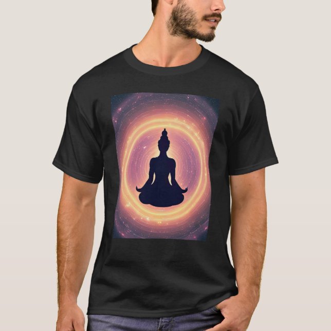 Yoga Girl Female Sun Salutation Meditation Chakra T-Shirt (Vorderseite)