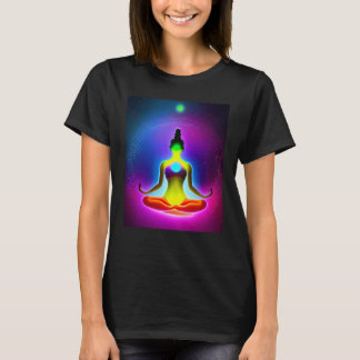 Yoga Girl Female Sun Salutation Meditation Chakra  T-Shirt
