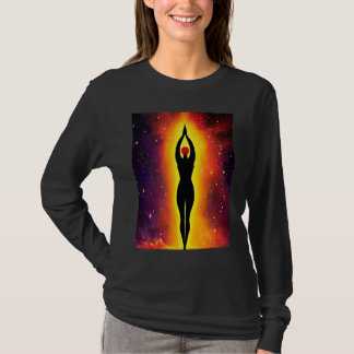 Yoga Girl Female Sun Salutation Meditation Chakra  T-Shirt