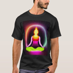 Yoga Girl Female Sun Salutation Meditation Chakra T-Shirt