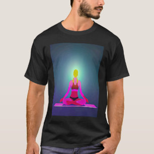 Yoga Girl Female Sun Salutation Meditation Chakra T-Shirt