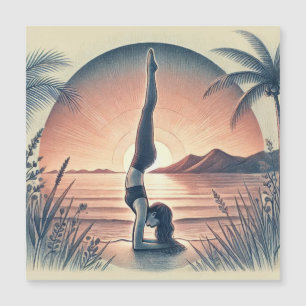 Yoga-Girl-Magnetkarte Magnetkarte
