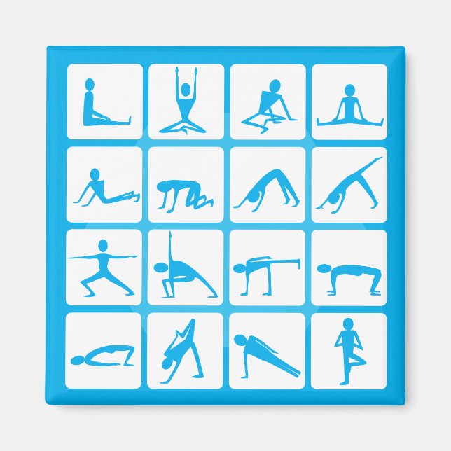 Yoga Girl Posen Magnet (Vorne)