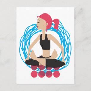 Yoga Girl Postkarte