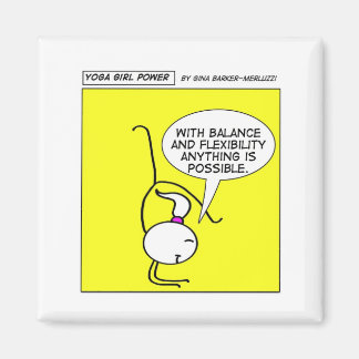 Yoga Girl Power "Balance und flexibel" Magnet