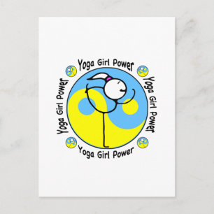 Yoga Girl Power Logo Postkarte
