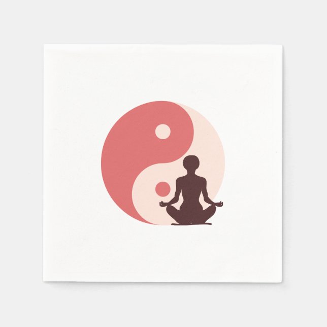 Yoga Girl Serviette (Vorderseite)