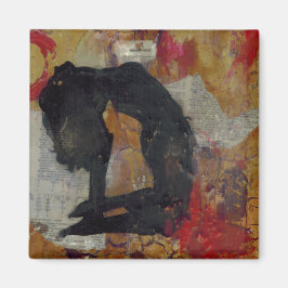 Yoga Girl - Square Magnet