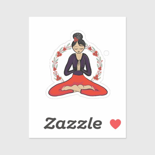 Yoga Girl Vinyl Sticker (Blatt)