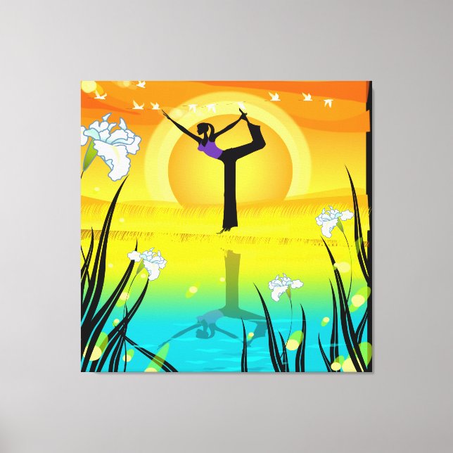 Yoga Girl Wrapped Canvas Leinwanddruck (Vorderseite)