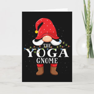 Yoga-Gnom Passende Weihnachts-Familien-Pyjamas Karte