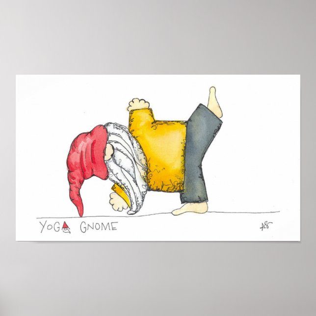 Yoga Gnome Poster - Star-Pose (Vorne)