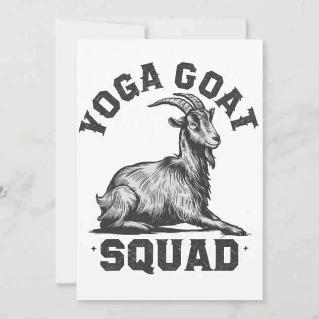 Yoga Goat Squad Funny Goat Meditation Lover Einladung (Vorderseite)