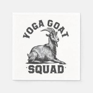 Yoga Goat Squad Funny Goat Meditation Lover Serviette