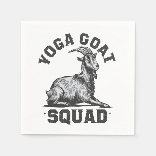 Yoga Goat Squad Funny Goat Meditation Lover Serviette (Vorderseite)