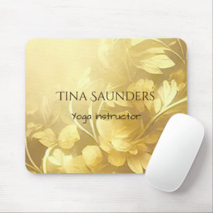 Yoga Gold Blume individuelle Name Mousepad