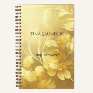 Yoga Gold Blume individuelle Name Notizbuch