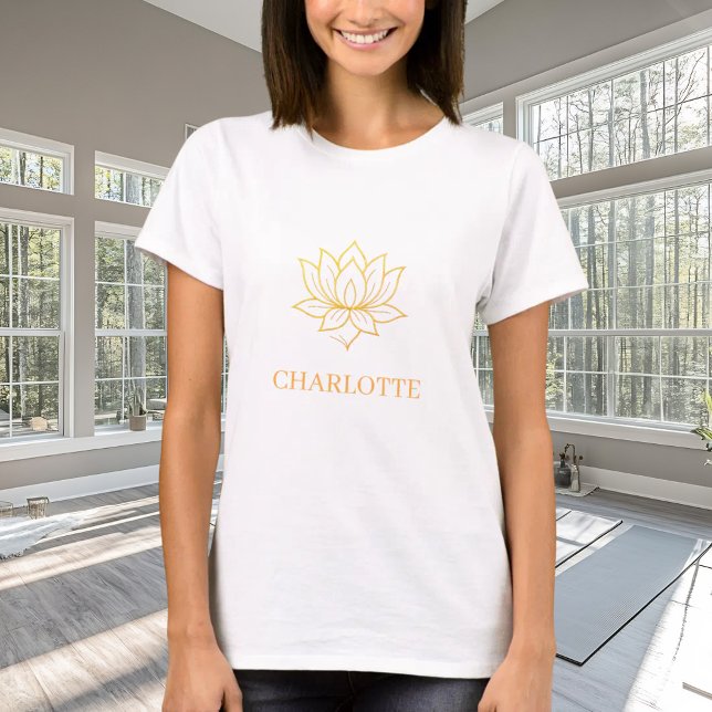Yoga gold lotus flower name T-Shirt (Von Creator hochgeladen)