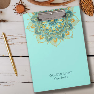 Yoga Gold Mandala Klemmbrett