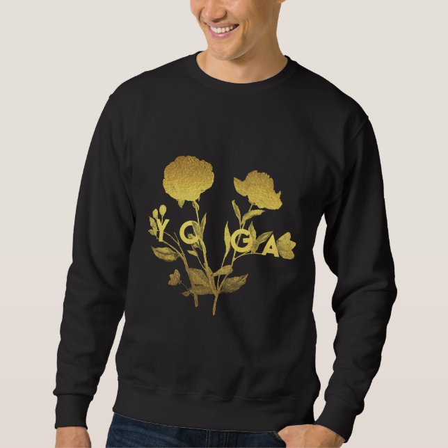 Yoga Golden Rose Sweatshirt (Vorderseite)
