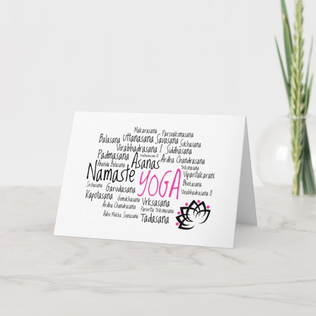 Yoga-Gruß Karte (Vorderseite)