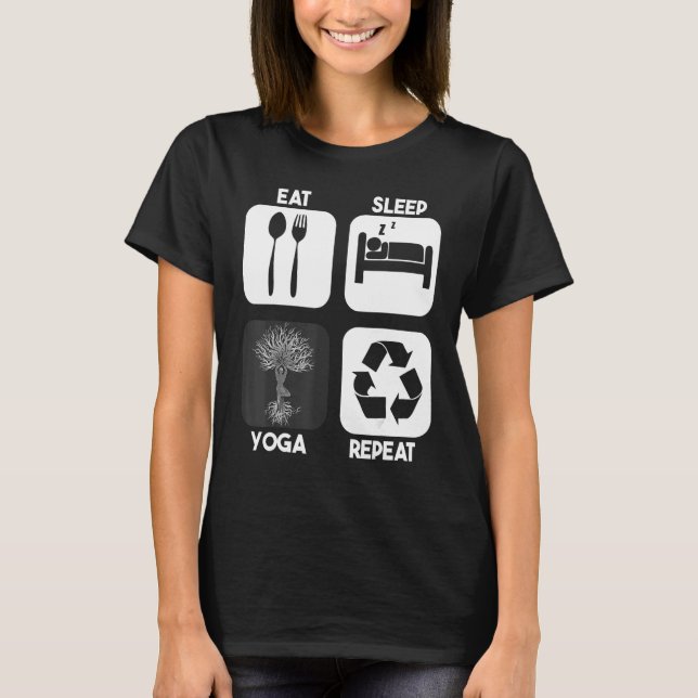 Yoga Gym Fitness Meditation Music Workout Übung T-Shirt (Vorderseite)