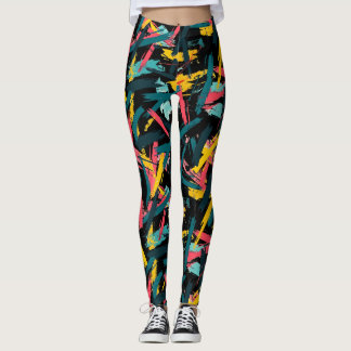 Yoga-Gym-Leggings mit Pinselstrichen Leggings