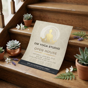 YOGA-Haltungsinstruktor-Studio-Einweihung ZEN-Symb Flyer
