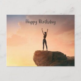 Yoga Happy Birthday Card Postkarte
