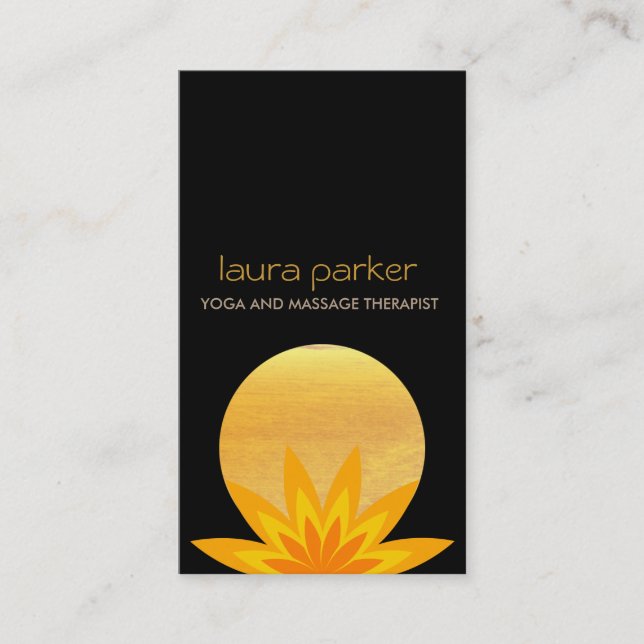 Yoga Healing Health Lotus Blume Yoga Visitenkarte (Vorderseite)