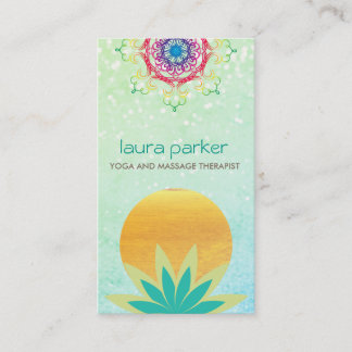 Yoga Healing Health (Yoga Healing Health)-Lotus-Bl Visitenkarte