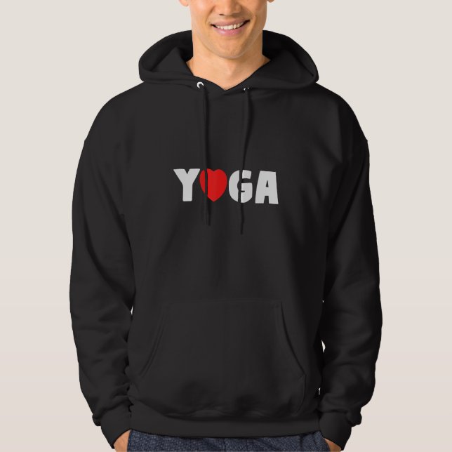 Yoga Heart Love Yogi Fitness Hoodie (Vorderseite)