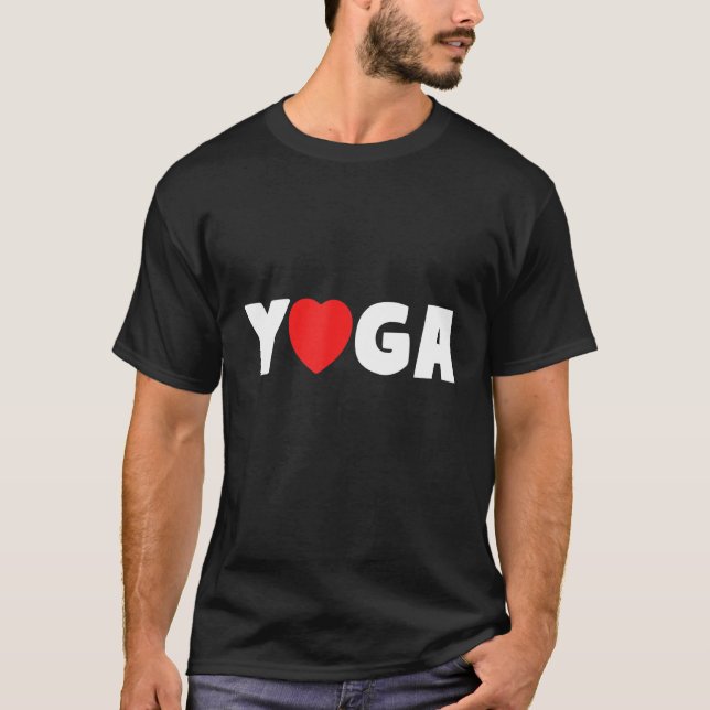Yoga Heart Love Yogi Fitness T-Shirt (Vorderseite)