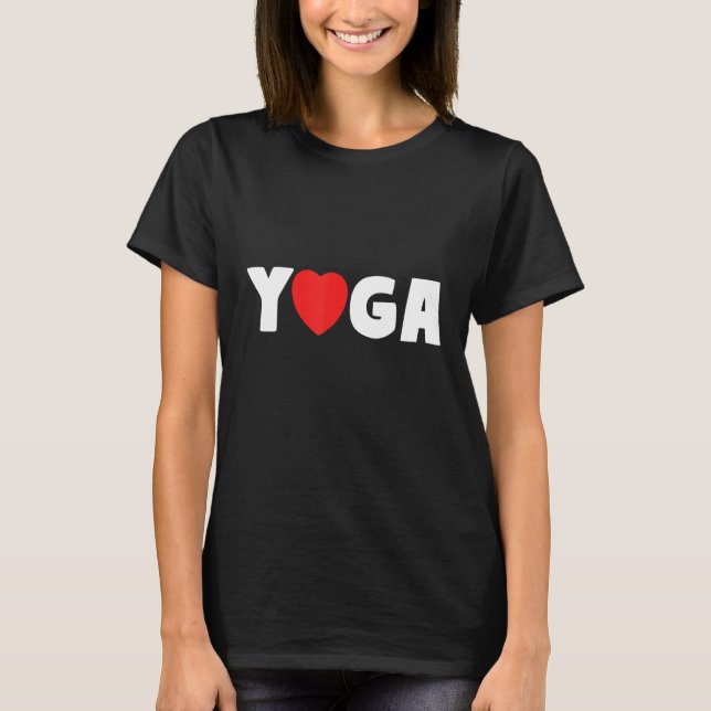 Yoga Heart Love Yogi Fitness T-Shirt (Vorderseite)