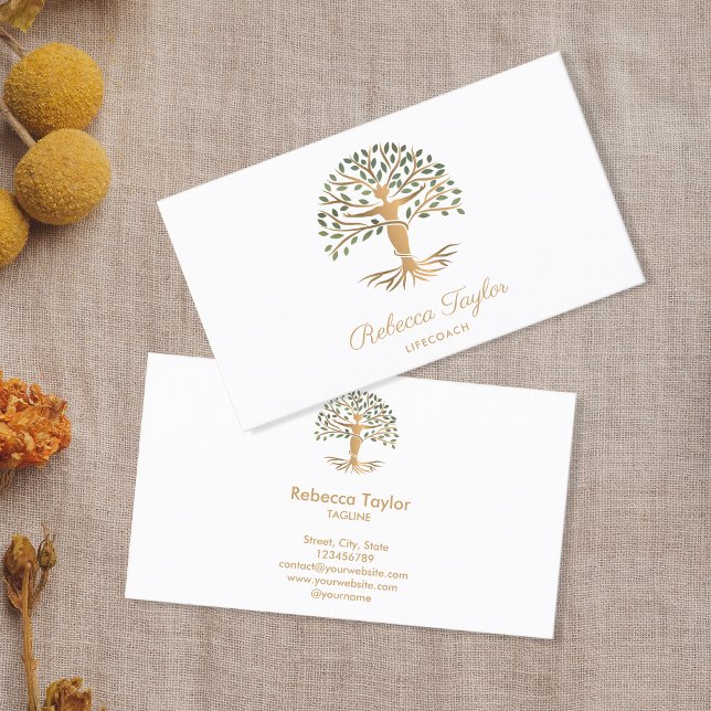 Yoga-Heiler Busi, Lebensbaum des Lebenstherapeuten Visitenkarte (Von Creator hochgeladen)