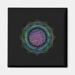 Yoga Heilige Geometrie Boho Kunst Spiritueller Flu Magnet