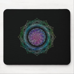 Yoga Heilige Geometrie Boho Kunst Spiritueller Flu Mousepad