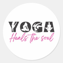Yoga heilt das Soul Runder Aufkleber