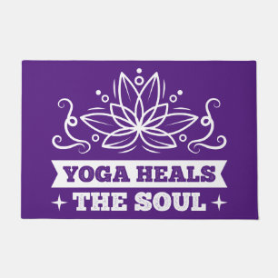 Yoga heilt Soul Zitat Zen Meditation Namaste Fußmatte
