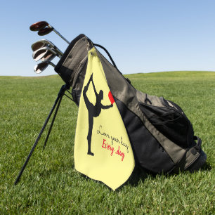 Yoga Herz & Liebe Ihr Tag Jeden Tag / Yogini Golfhandtuch