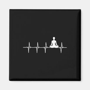 Yoga-Herzschlag-Geschenk für Yogis Magnet