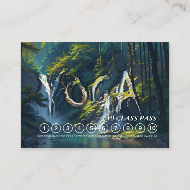 YOGA Hidden Text Mediation Instructor Class Pass Terminkarte (Vorderseite)