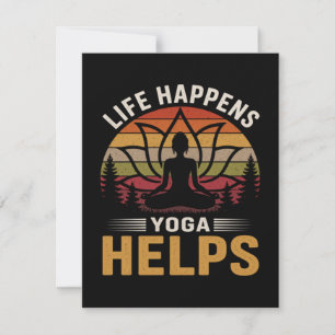 Yoga hilft im Leben Feiertagskarte