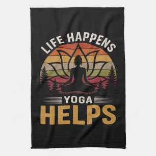 Yoga hilft im Leben Geschirrtuch