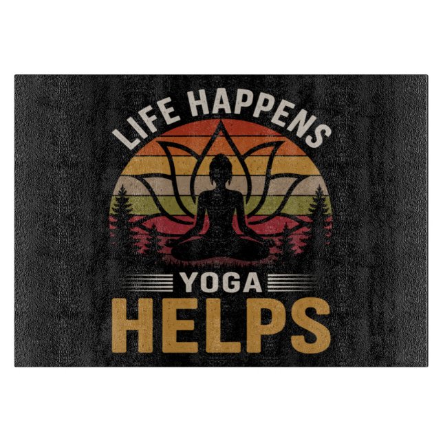 Yoga hilft im Leben Schneidebrett (Vorderseite)