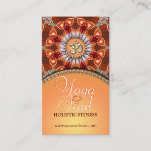Yoga Holistic Crystal Energy NewAge Business Cards Visitenkarte